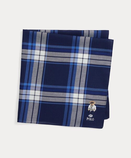 POLO RALPH LAUREN / ポロ ラルフ ローレン ハンカチ | Polo ベア チェック コットン ハンカチーフ | 詳細1