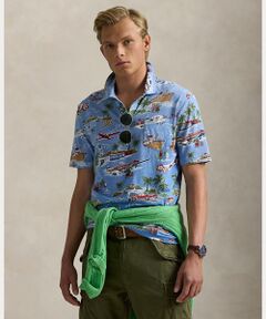ラルフローレンPoloベアポロシャツXSブルー⭐パリの風景とくまの