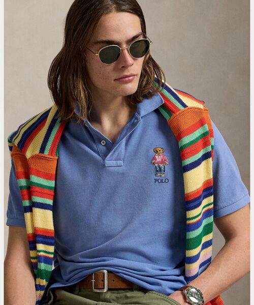 クラシック フィット Polo ベア メッシュ ポロシャツ