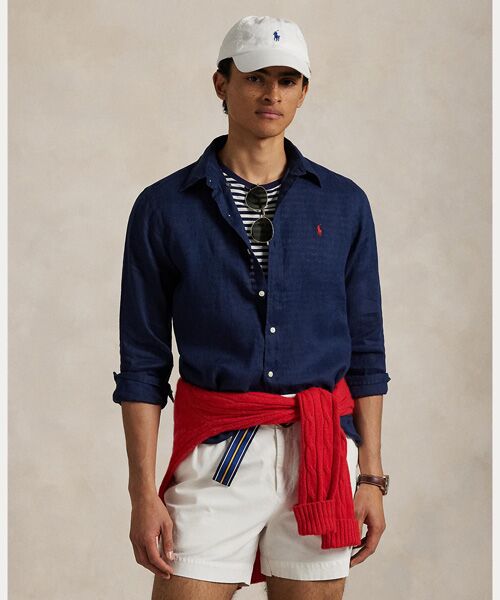 POLO RALPH LAUREN/ポロ ラルフ ローレン クラシック フィット パッチワーク ワークシャツ 410ネイビー L POLO RALPH LAUREN/ポロ ラルフ ローレン クラシック フィット パッチワーク ワークシャツ 410ネイビー L