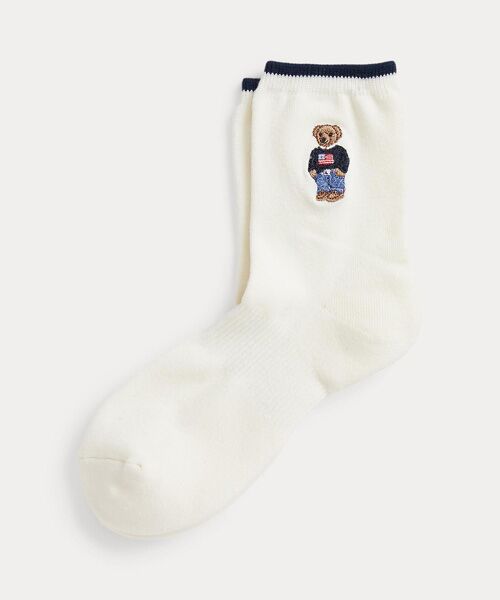 POLO RALPH LAUREN/ポロ ラルフ ローレン Polo ベア ハーフクルー ソックス 100ホワイト ONE POLO RALPH LAUREN/ポロ ラルフ ローレン Polo ベア ハーフクルー ソックス 100ホワイト ONE