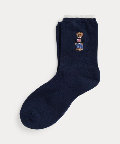 POLO RALPH LAUREN/ポロ ラルフ ローレン Polo ベア ハーフクルー ソックス 410ネイビー ONE POLO RALPH LAUREN/ポロ ラルフ ローレン Polo ベア ハーフクルー ソックス 410ネイビー ONE