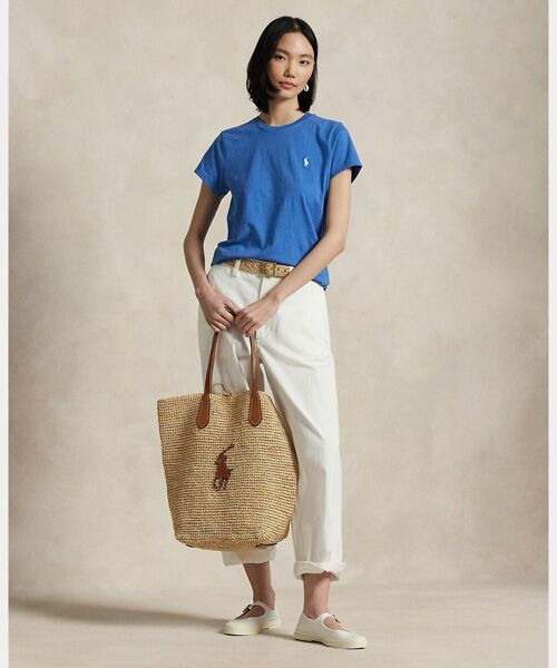 【POLO RALPH LAUREN】ロゴ コットン クルーネック Tシャツ ロゴ コットン ジャージー クルーネック Tシャツ | ラルフ