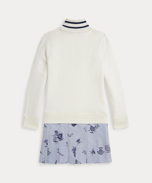 POLO RALPH LAUREN / ポロ ラルフ ローレン ミニ丈・ひざ丈ワンピース | (ガールズ 7才～16才)プリントスカート テリー クォータージップ ドレス | 詳細1