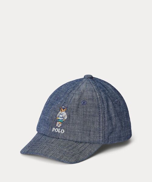 ベビー)Polo ベア コットン シャンブレー ボール キャップ