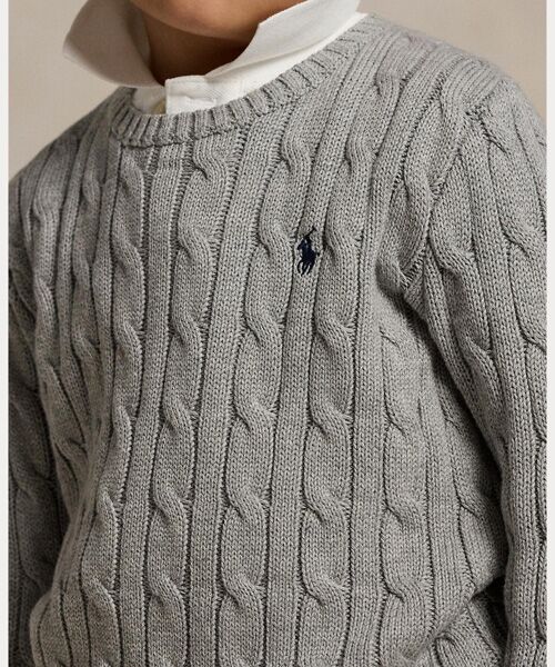 POLO RALPH LAUREN / ポロ ラルフ ローレン ニット・セーター | (ボーイズ 2才~7才)ケーブルニット コットン セーター | 詳細4