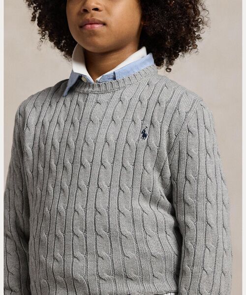 POLO RALPH LAUREN / ポロ ラルフ ローレン ニット・セーター | (ボーイズ 8才～20才)ケーブルニット コットン セーター | 詳細3