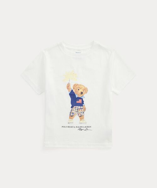 POLO RALPH LAUREN / ポロ ラルフ ローレン Tシャツ | (ボーイズ 2才~7才)Polo ベア コットン ジャージー Tシャツ(100ホワイト)