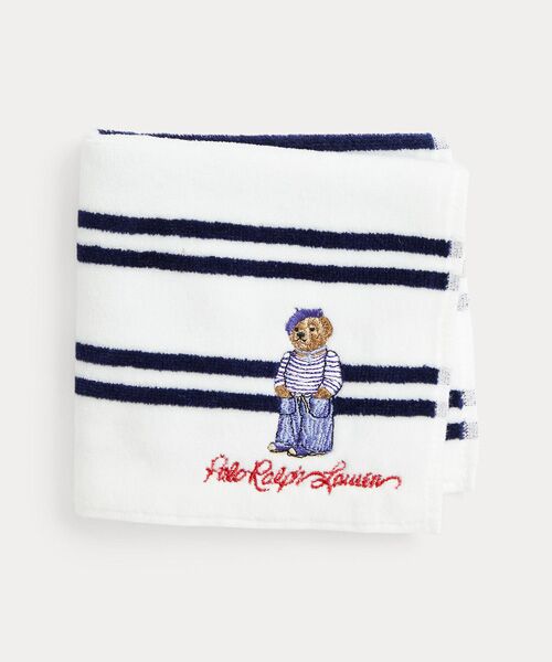 POLO RALPH LAUREN / ポロ ラルフ ローレン ハンカチ | Polo ベア ストライプド テリー ハンド タオル | 詳細1
