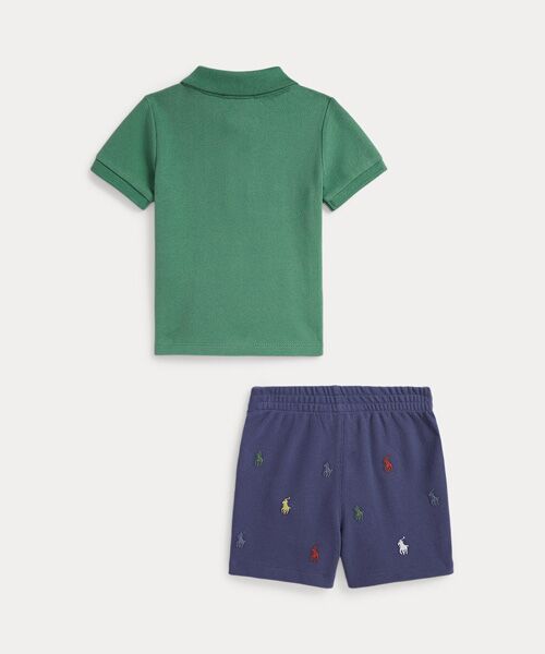 POLO RALPH LAUREN / ポロ ラルフ ローレン ポロシャツ | (ベビー)メッシュ ポロシャツ & ショートパンツ セット | 詳細1