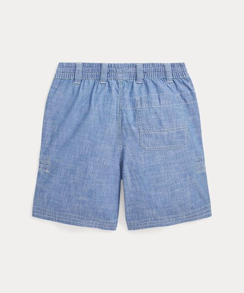 POLO RALPH LAUREN / ポロ ラルフ ローレン ショート・ハーフ・半端丈パンツ | (ボーイズ 8才～20才)インディゴ シャンブレー ドローストリング ショートパンツ | 詳細1