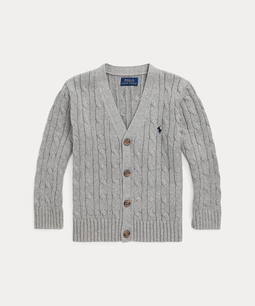 POLO RALPH LAUREN / ポロ ラルフ ローレン カーディガン・ボレロ | (ボーイズ 2才~7才)ケーブルニット コットン Vネック カーディガン | 詳細1