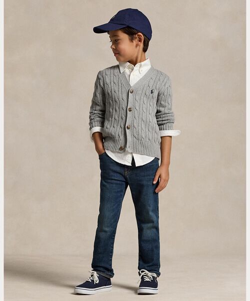 POLO RALPH LAUREN / ポロ ラルフ ローレン カーディガン・ボレロ | (ボーイズ 2才~7才)ケーブルニット コットン Vネック カーディガン | 詳細3