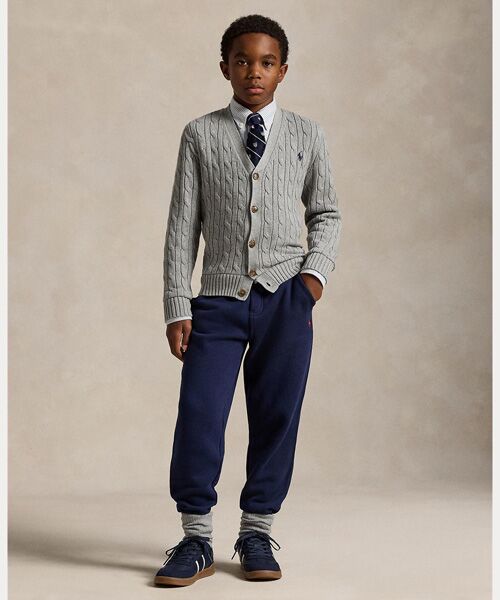 POLO RALPH LAUREN / ポロ ラルフ ローレン カーディガン・ボレロ | (ボーイズ 8才～20才)ケーブルニット コットン Vネック カーディガン | 詳細5