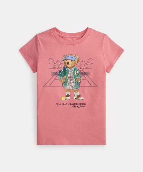 POLO RALPH LAUREN/ポロ ラルフ ローレン (ガールズ 2才~6才)Polo ベア コットン ジャージー Tシャツ 651ピンク 4 POLO RALPH LAUREN/ポロ ラルフ ローレン (ガールズ 2才~6才)Polo ベア コットン ジャージー Tシャツ 651ピンク 4
