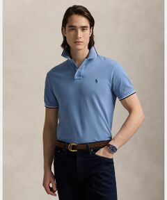 カスタム スリム フィット ストレッチ メッシュ ポロシャツ