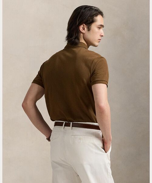 POLO RALPH LAUREN 無地 メッシュ カスタムスリムフィットS RALPH LAUREN｜カスタム スリム フィット メッシュ ポロシャツ