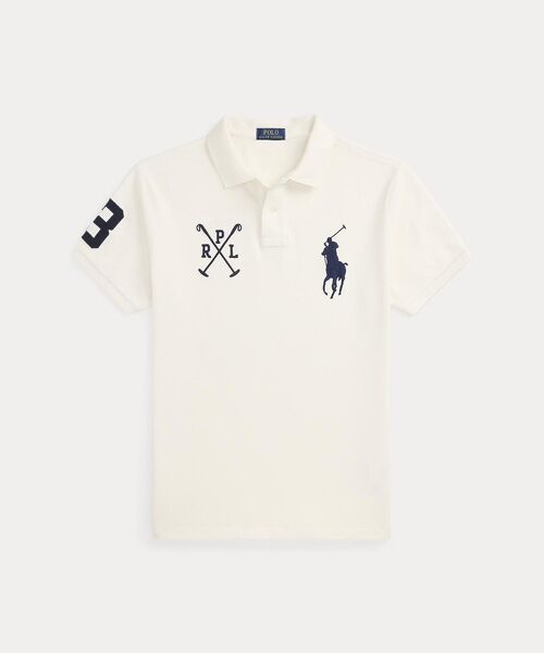 カスタム スリム フィット Big Pony メッシュ ポロシャツ