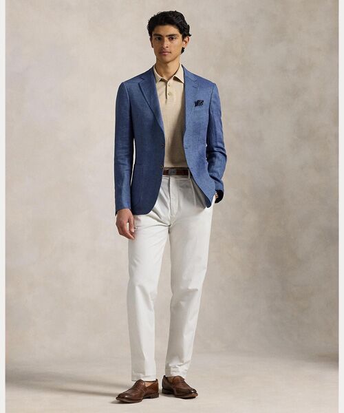 メンズ　POLO RALPH LAUREN テーラードジャケット ライトブルー セール】 Polo ソフト モダン ツイル スポーツ コート