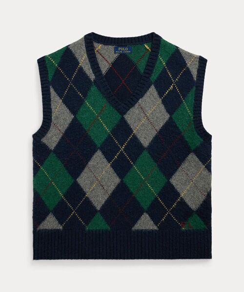 ビッグ フィット アーガイル セーター ベスト （ベスト）｜POLO
