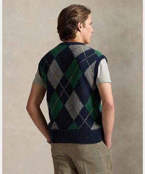 POLO RALPH LAUREN / ポロ ラルフ ローレン ベスト | ビッグ フィット アーガイル セーター ベスト | 詳細3