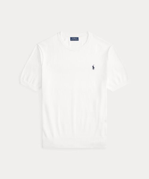 Polo Ralph Lauren ホワイト半袖セーター POLO RALPH LAUREN - 【人気カラー ホワイト】 ラルフローレン
