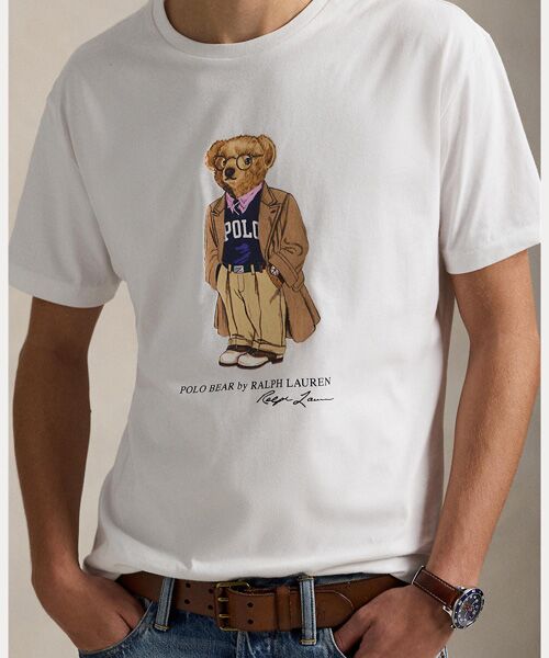 Polo Ralph Lauren クラシック ポロベア プリント Tシャツ Polo Ralph Lauren ポロベア ロゴプリント クラシック Tシャツ
