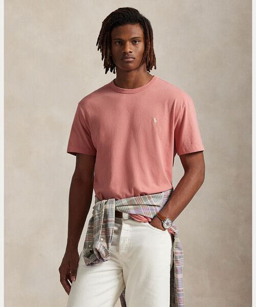 POLO RALPH LAUREN/ポロ ラルフ ローレン クラシック フィット ジャージー クルーネック Tシャツ 650ピンク L POLO RALPH LAUREN/ポロ ラルフ ローレン クラシック フィット ジャージー クルーネック Tシャツ 650ピンク L