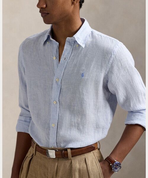 POLO RALPH LAUREN / ポロ ラルフ ローレン シャツ・ブラウス | クラシック フィット ストライプド リネン シャツ | 詳細4