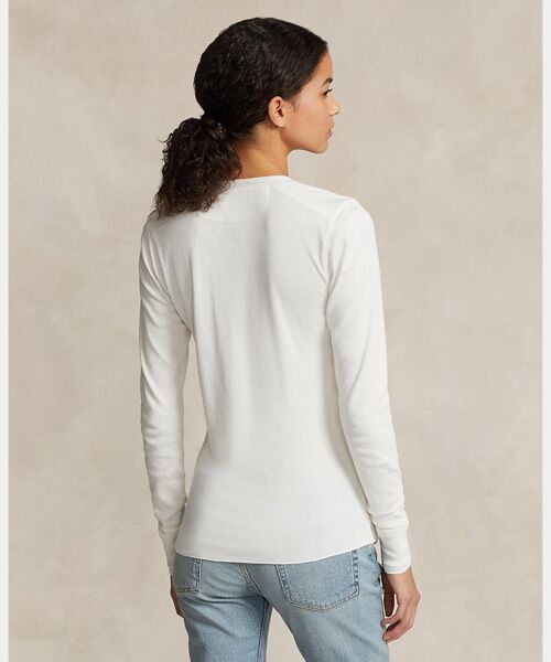 POLO RALPH LAUREN / ポロ ラルフ ローレン カットソー | コットン ヘンリーネック シャツ | 詳細3