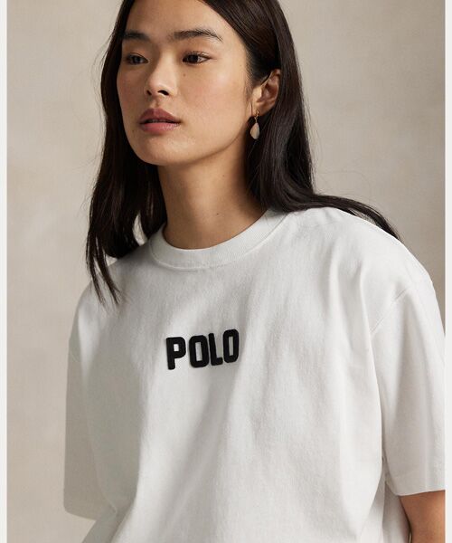 POLO RALPH LAUREN ロゴコットン クルーネックＴシャツ【ＸＳ】 コットン ジャージー クルーネック Tシャツ（Tシャツ/カットソー
