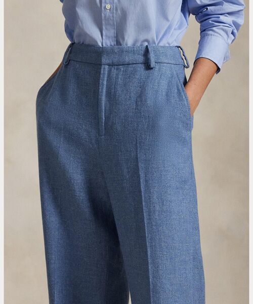 リネンコットン ツイル ワイドレッグ パンツ （その他パンツ