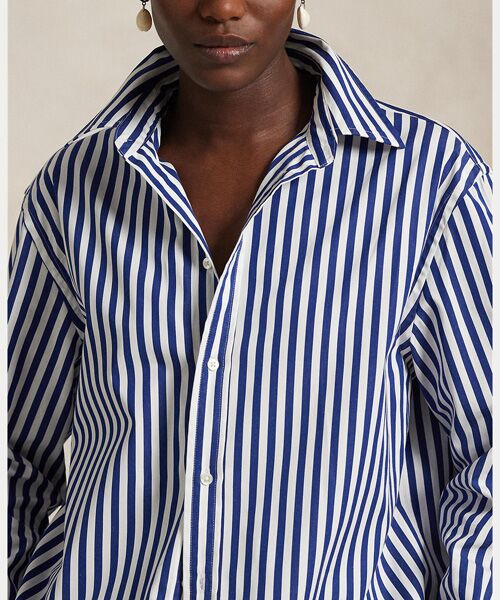 POLO RALPH LAUREN / ポロ ラルフ ローレン シャツ・ブラウス | オーバーサイズ フィット ストライプド コットン シャツ | 詳細4