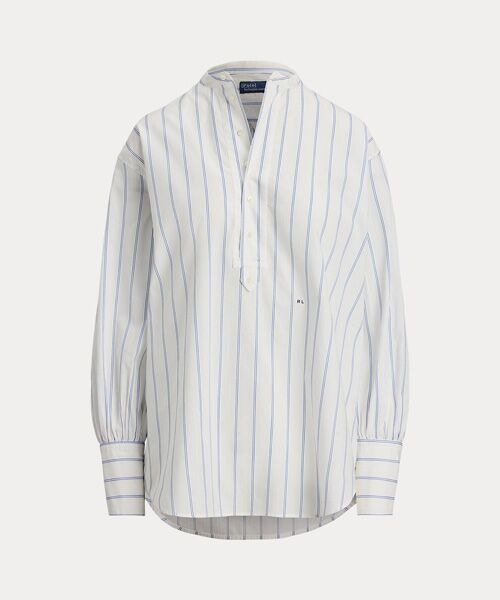 POLO RALPH LAUREN / ポロ ラルフ ローレン シャツ・ブラウス | ストライプド コットン ドビー トップス | 詳細1