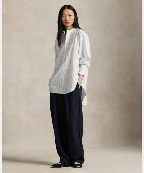 POLO RALPH LAUREN / ポロ ラルフ ローレン シャツ・ブラウス | ストライプド コットン ドビー トップス | 詳細2