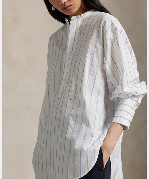 POLO RALPH LAUREN / ポロ ラルフ ローレン シャツ・ブラウス | ストライプド コットン ドビー トップス | 詳細4