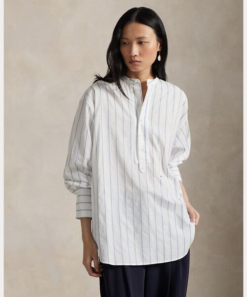 POLO RALPH LAUREN / ポロ ラルフ ローレン シャツ・ブラウス | ストライプド コットン ドビー トップス | 詳細5