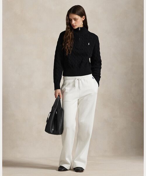 POLO RALPH LAUREN / ポロ ラルフ ローレン ニット・セーター | ケーブルニット コットン クォータージップ セーター | 詳細2