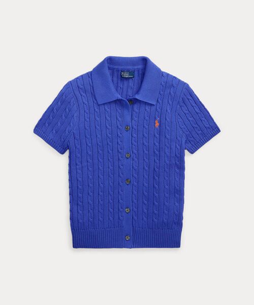 POLO RALPH LAURENト半袖 カーディガン ニットカーデ ラルフ ローレン] レディース カーディガン ニット ホワイト