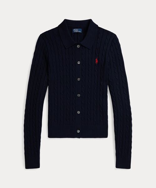 ケーブルニット コットン カーディガン （カーディガン・ボレロ