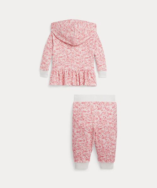 POLO RALPH LAUREN / ポロ ラルフ ローレン ベビー・キッズウエア | (ベビー)フローラル ベロア フルジップ フーディ & パンツ セット | 詳細1