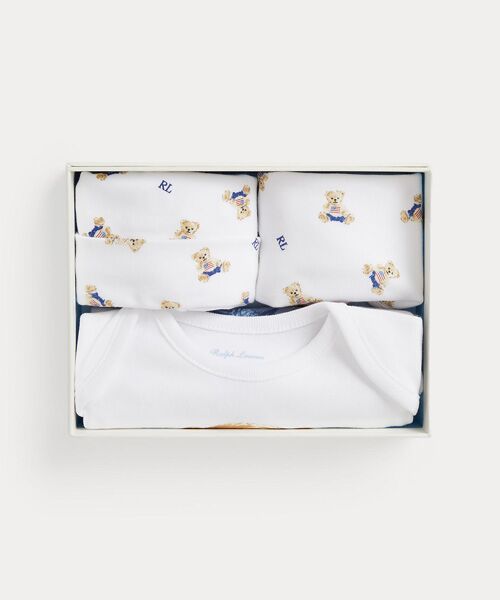 POLO RALPH LAUREN/ポロ ラルフ ローレン (ベビー)Polo ベア コットン 3ピース ギフト セット 100ホワイト 6M POLO RALPH LAUREN/ポロ ラルフ ローレン (ベビー)Polo ベア コットン 3ピース ギフト セット 100ホワイト 6M
