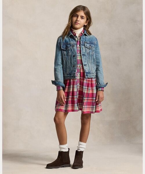 POLO RALPH LAUREN / ポロ ラルフ ローレン ミニ丈・ひざ丈ワンピース | (ガールズ 7才～16才)チェック コットン マドラス シャツドレス | 詳細5