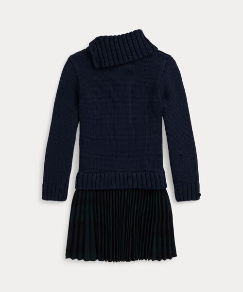 POLO RALPH LAUREN / ポロ ラルフ ローレン ミニ丈・ひざ丈ワンピース | (ガールズ 2才～6才)フラッグ チェックスカート セーター ドレス | 詳細1