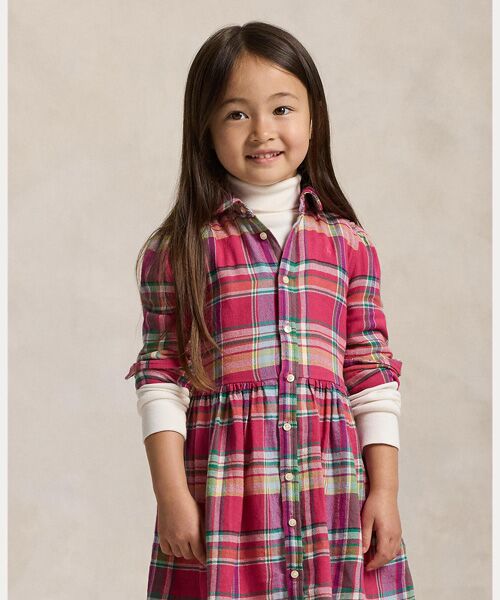 POLO RALPH LAUREN / ポロ ラルフ ローレン ミニ丈・ひざ丈ワンピース | (ガールズ 2才～6才)チェック コットン マドラス シャツドレス | 詳細3