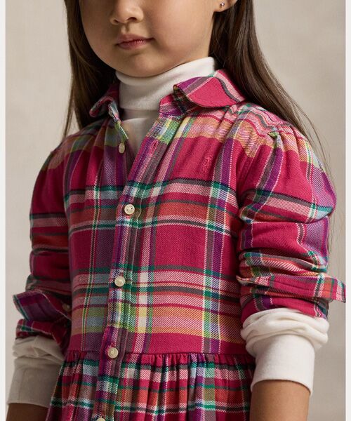 POLO RALPH LAUREN / ポロ ラルフ ローレン ミニ丈・ひざ丈ワンピース | (ガールズ 2才～6才)チェック コットン マドラス シャツドレス | 詳細4
