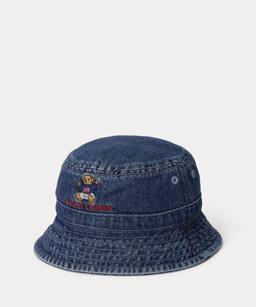 ベビー)Polo ベア インディゴ デニム バケット ハット （ベビー