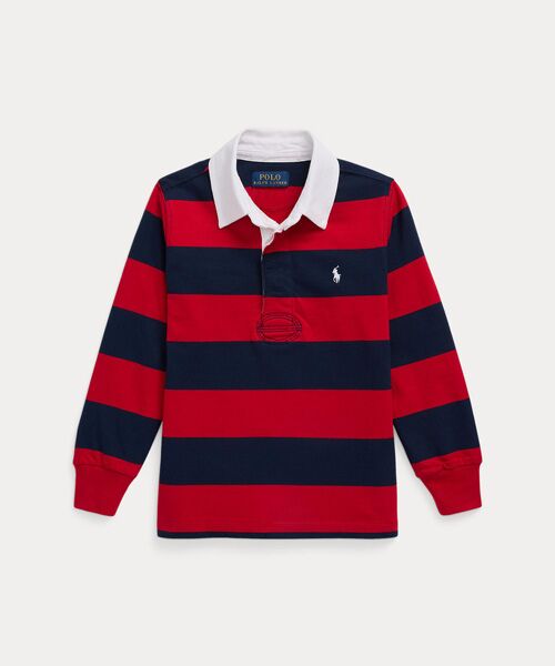 POLO RALPH LAUREN / ポロ ラルフ ローレン カットソー | (ボーイズ 2才~7才)アイコニック ラグビー シャツ(600レッド)