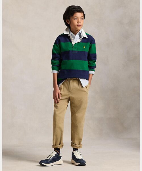 POLO RALPH LAUREN / ポロ ラルフ ローレン カットソー | (ボーイズ 8才～20才)ストライプド コットン ジャージー ラグビー シャツ | 詳細3