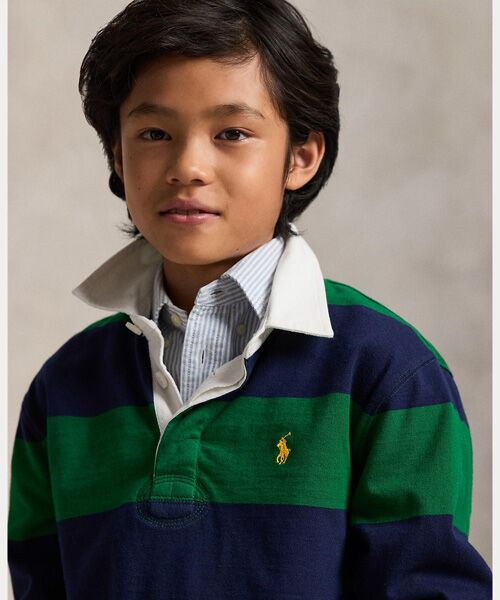 POLO RALPH LAUREN / ポロ ラルフ ローレン カットソー | (ボーイズ 8才～20才)ストライプド コットン ジャージー ラグビー シャツ | 詳細4